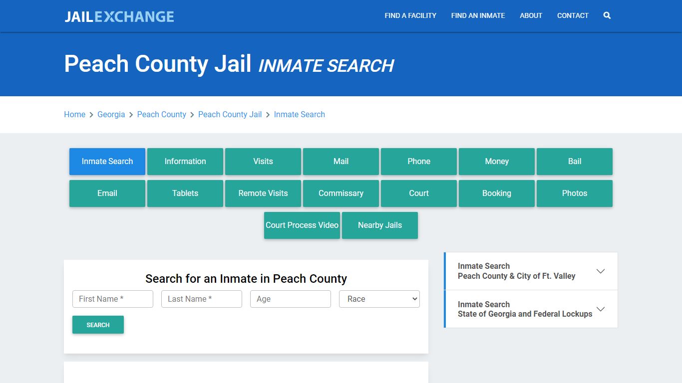 Peach County Jail, GA Inmate Search: Roster & Mugshots