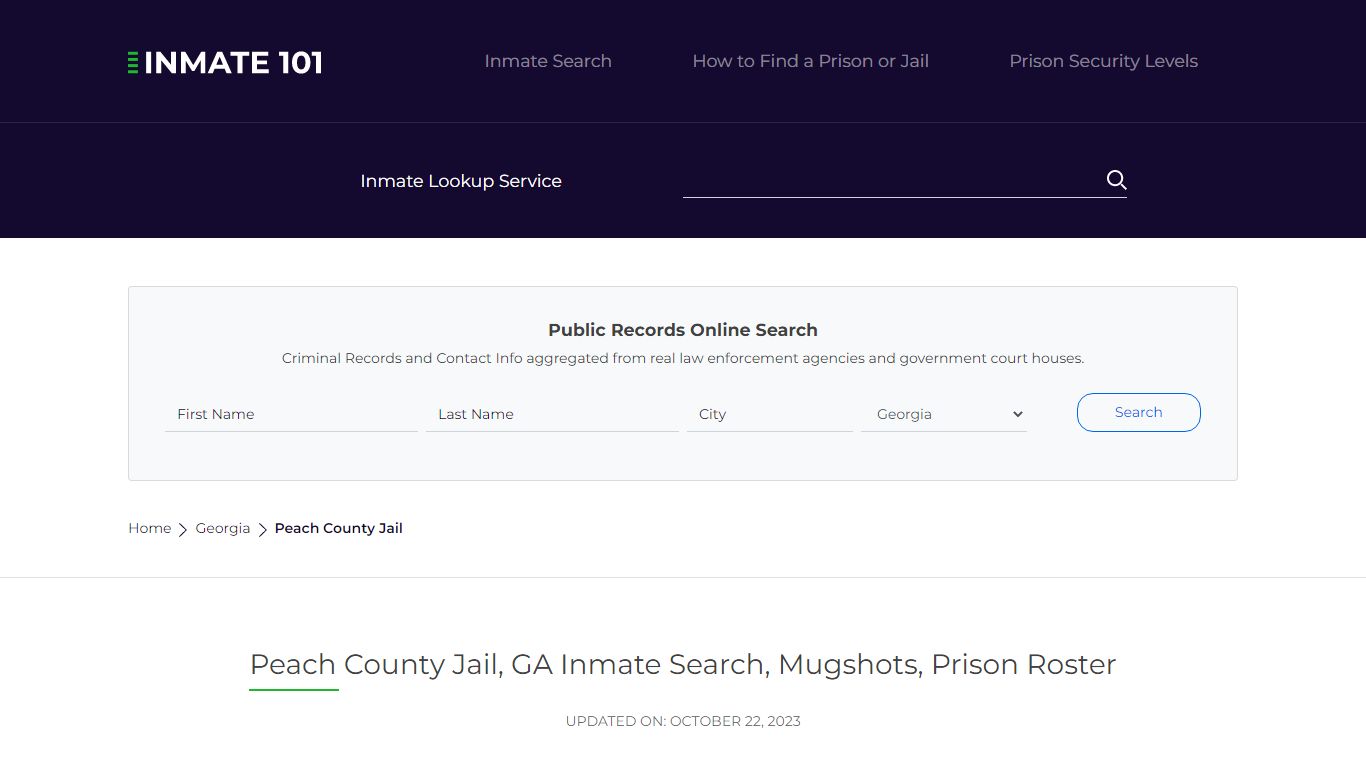 Peach County Jail, GA Inmate Search, Mugshots, Prison Roster